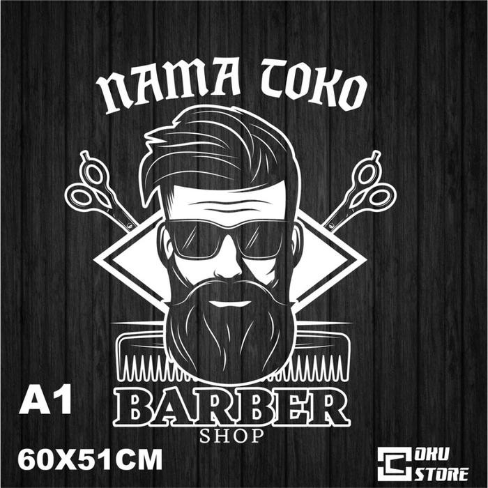 Sticker Custom BARBERSHOP Hair Cut Shaves Stiker BARBERSHOP