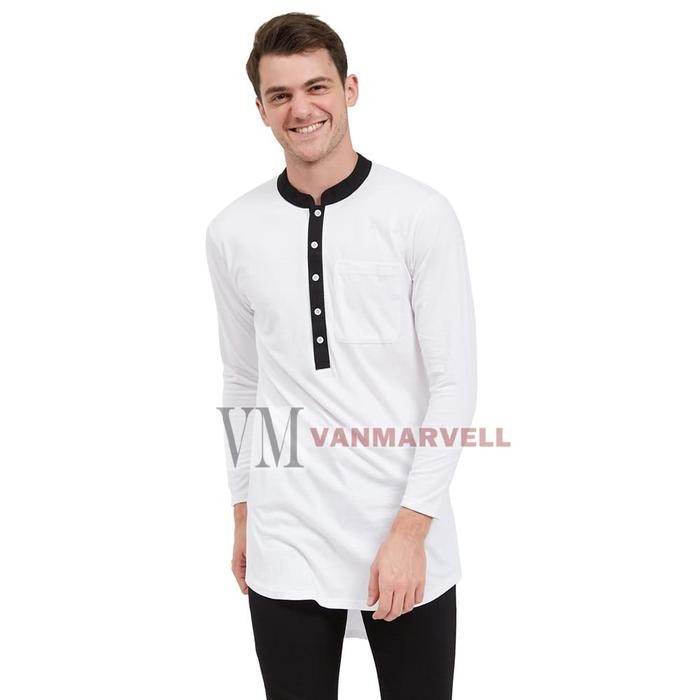 B081 Vm Baju Koko Jumbo Gamis Kaos Koko Muslim Panjang