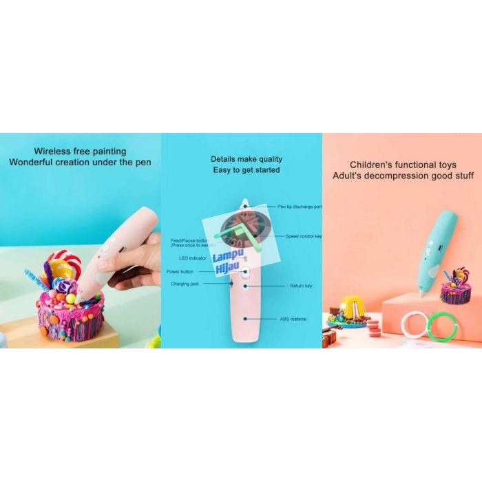 

Pen Gambar 3D Cetak Gratis Isi DELI Drawing Pen Kid Toy