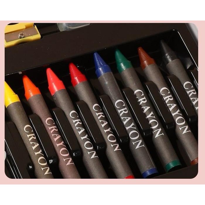 

WDS Crayon Set 48pcs Koper Aluminium Besi Krayon Pensil Warna 48 Pcs Box Alat Lukis Anak Koper Set