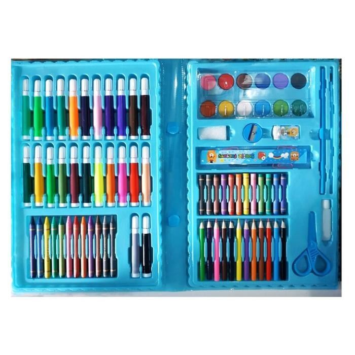 

Colouring Set 86 Pcs Pensil Warna Crayon Set Kado Anak LION BIRU HASA