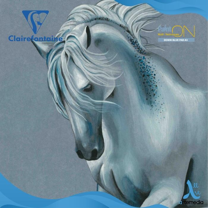

Kertas Gambar Clairefontaine Paint On A3 Denim Multi Techniques Pad