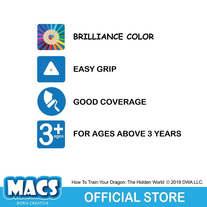 

MACS Pensil Warna 24 Colors Dragon Night Fury