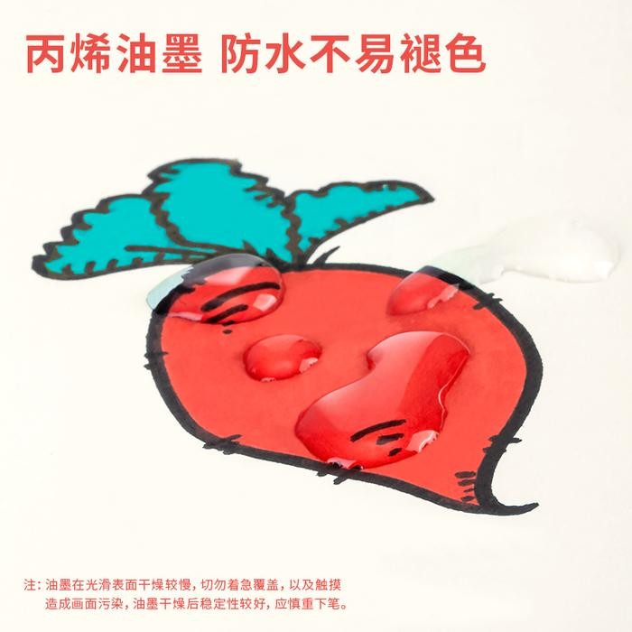 

Deli Acrylic Marker/Spidol Akrilik Papan Tulis 12 Warna Anti Air S583