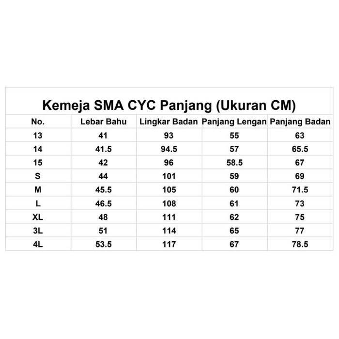 (Allthebest) KEMEJA SMA CYC PANJANG BAHAN TEBAL SWESI SERAGAM SEKOLAH MR BEN