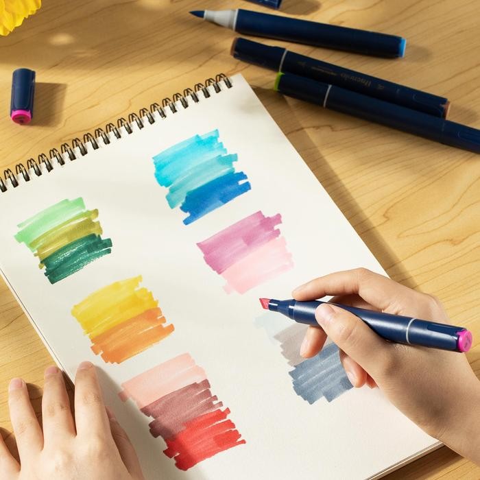 

Deli Finenolo Spidol Sketsa / Sketch Marker Dual tip 30 80 Warna EC184 Alat Cairan Kanvas Lukisan