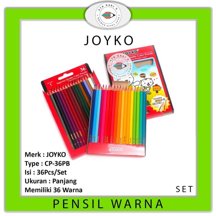 

JOYKO - Pensil Warna Panjang 36 warna CP-36PB - Set