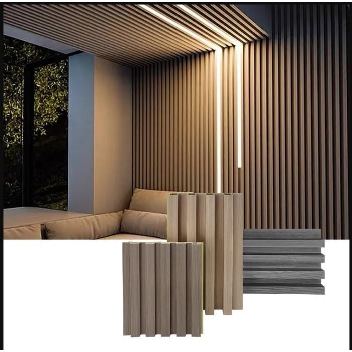 MURAH Wallpanel WPC 3M Wall panel Dinding Motif Woodpanel Wood Panel 24MM