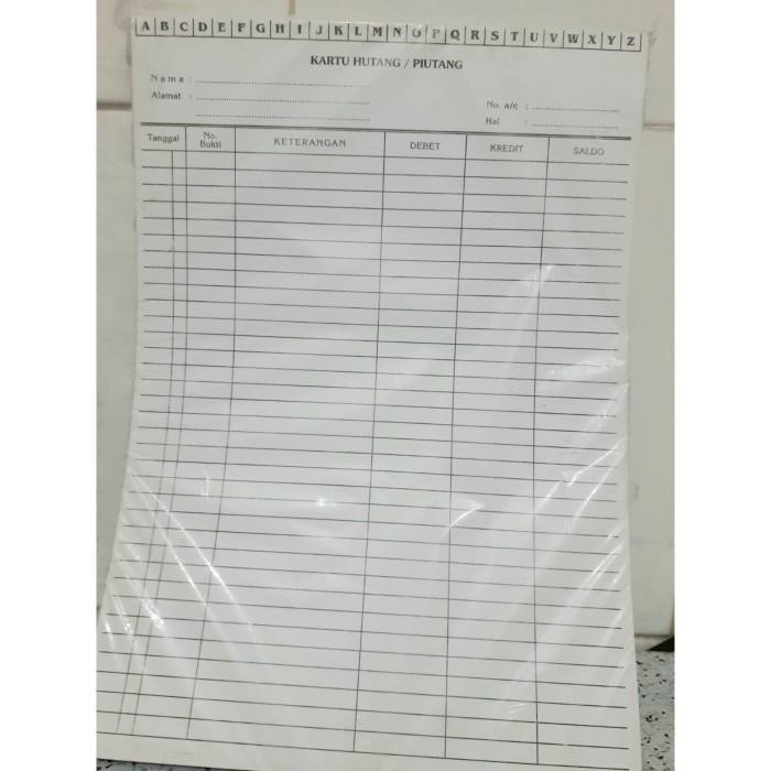 

TUMI Kartu Hutang Piutang Abjad Putih (Isi 100 Lembar)