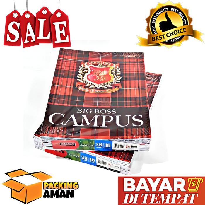 

TUMI (Bisa Cod) Promo 10 Pcs Buku Tulis Big Boss 36 Lembar Ukuran Boxy / Buku Catatan /