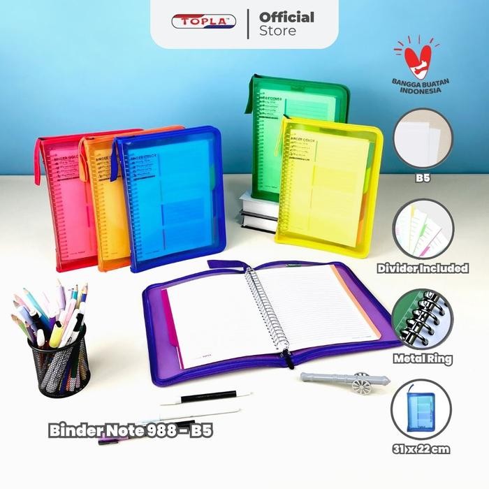

TUMI Topla Binder Resleting Binder 988 Buku Catatan / Planner Resleting Ukuran B5 26 Ring