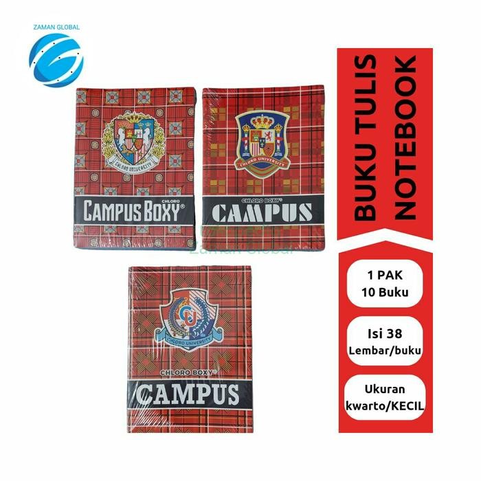 

TUMI Buku Tulis Cloro Boxy Ukuran Quarto/Kecil Isi 38 Lembar (10 Buku)