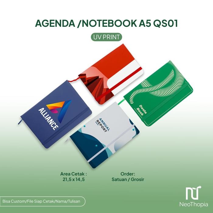 

TUMI Custom Uv Agenda/Notebook Kulit Premium A5 Buku Catatan Souvenir Qs01