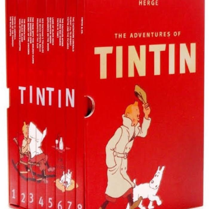

The Adventures of Tintin Complete Collector Edition 8 Books Hard Cover Comic - Set Buku Komik tintin