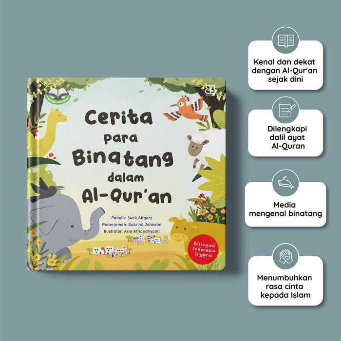 

[Mizan] Buku Cerita Para Binatang Dalam Al-QurAn (Boardbook) Bilingual