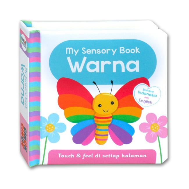 

Bilingual My Sensory Book WARNA touch & feel di setiap halaman