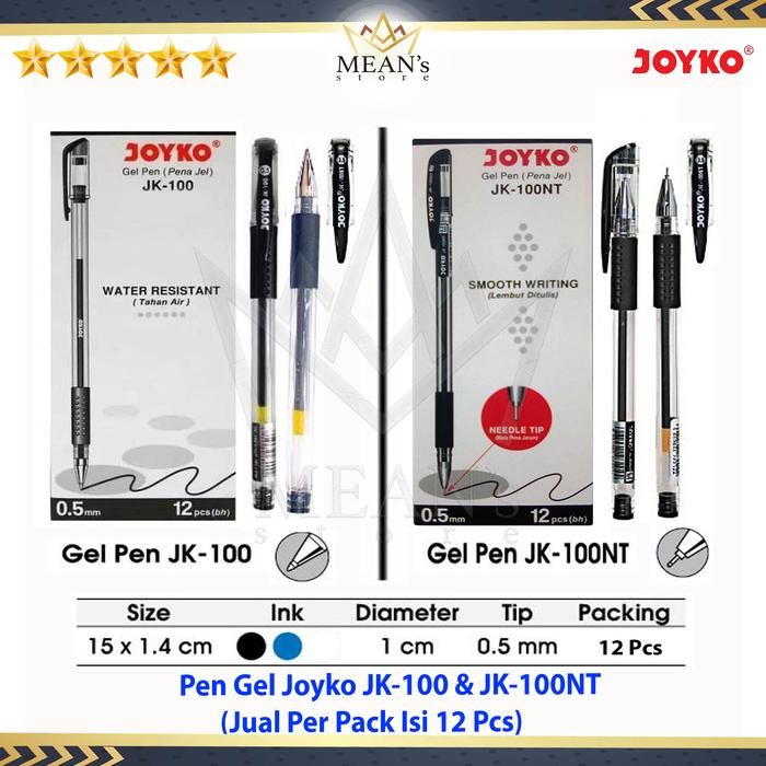 

I77W Pulpen Gel Joyko Jk100 & Jk100Nt 0.5Mm / Pen Jk 100 Jk 100Nt