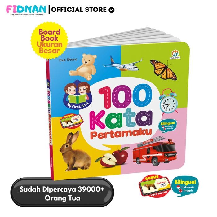 

Buku 100 Kata Pertamaku Boardbook - Buku Anak Bayi 0-3 Tahun Buku Anak Balita Bayi Bilingual