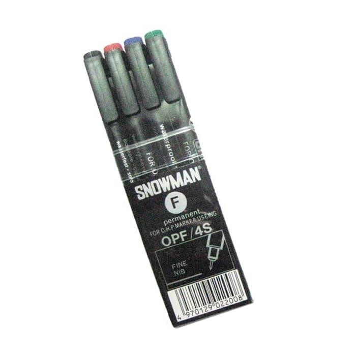 

I77W [ Set ] Spidol Permanent Marker - Snowman Ohp F 4 Warna Murah!