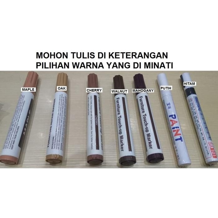 

I77W Spidol Hpl Warna Putih Hitam Kayu