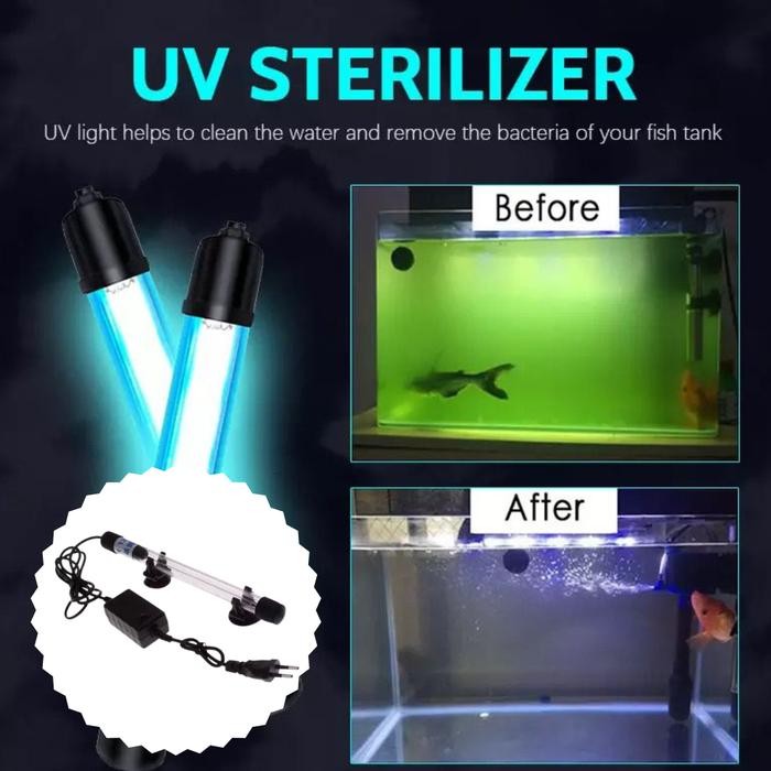 Lampu Uv Aquarium Ultra Violet Sterilizer Anti Lumut Alga Kolam Ikan