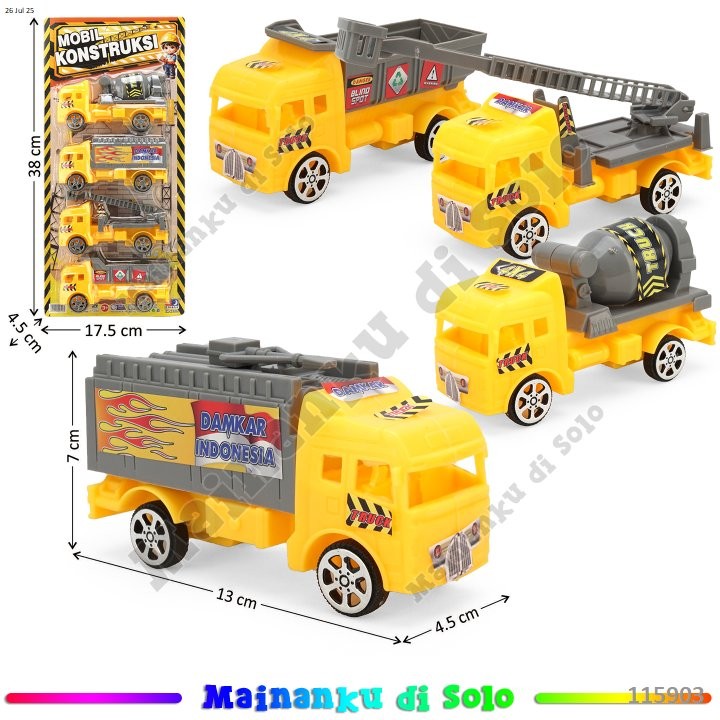 [Mainanku] Mainan Truk Konstruksi Set P/B Mobil Konstruksi