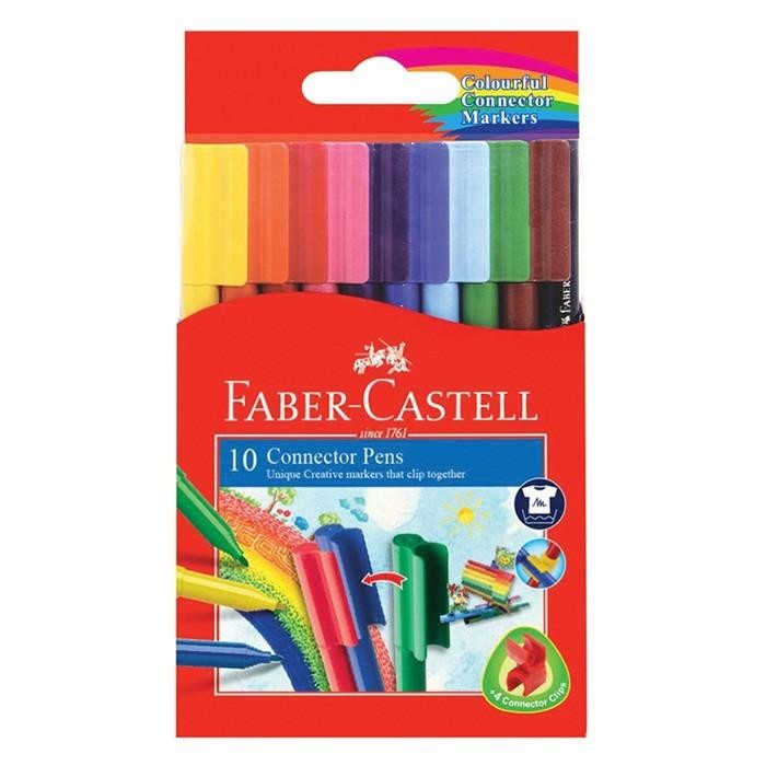 

X689 Faber-Castell Spidol Warna Anak Kreatif Connector Pen Set 10 Warna