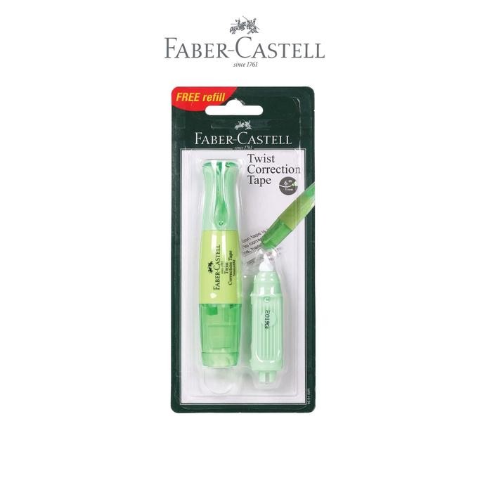 

X689 Faber Castell Combo Correction Tape Green Checkered + 1 Refil
