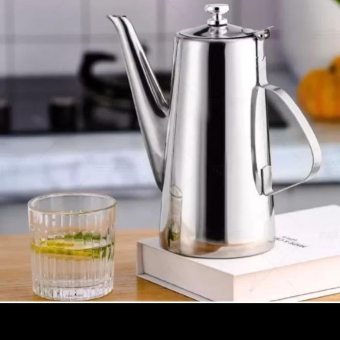 Teko Stainless Steel Tebal Kapasitas 1.5 Liter Teko Thai Tea Water Jug Teko Air Minuman Teh Kopi Jus