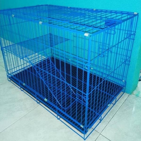Kandang Kucing Anjing dan Kelinci Tingkat Besar Besi Lipat