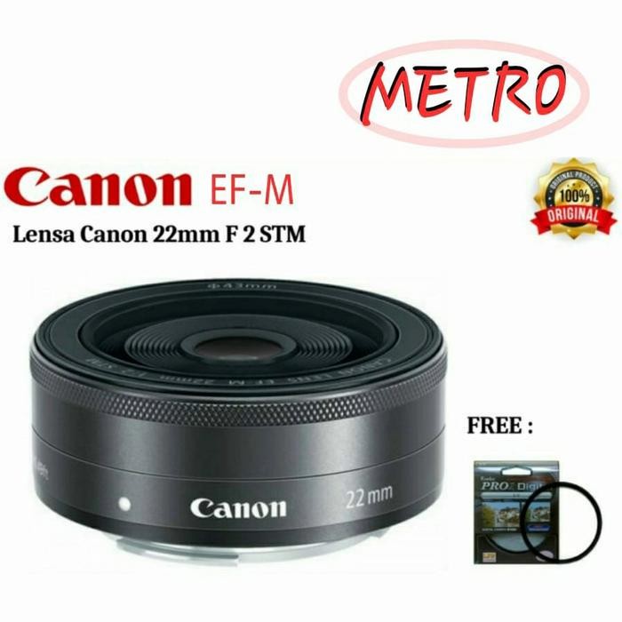 CANON EF-M 22MM F/2 STM / Lensa Canon Mirrorless EF M 22MM F/2