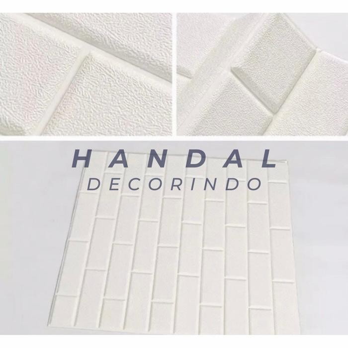 Wallpaper Dinding 3D Wallpaper Foam Motif Bata Kulit Jeruk