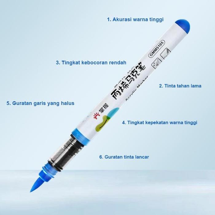 

GRASP Marker Acrylic Pen 12/24/36/48 Warna Spidol Warna Brush Lentur Sketsa Seni MW003 vb25