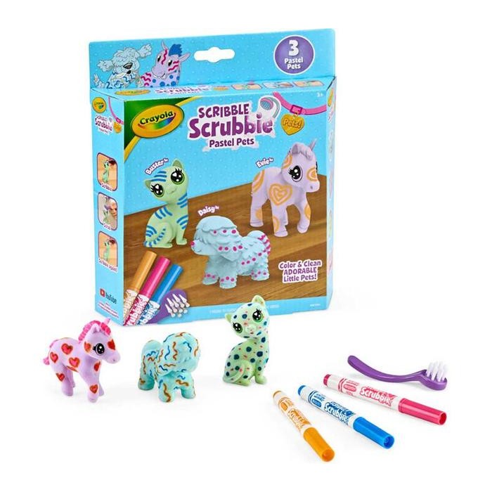 

Crayola Scribble Scrubbie Pastel Pets Mainan Anak DIY Mewarnai Figure