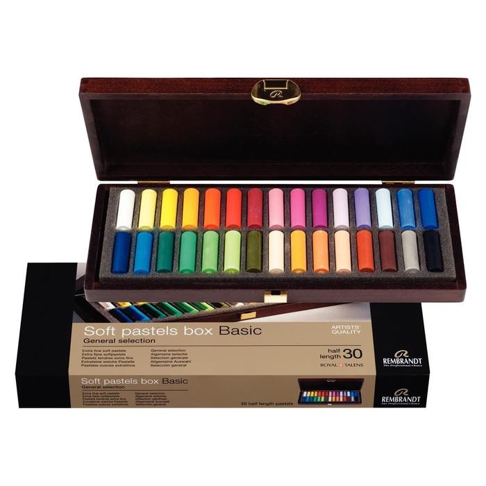 

Rembrandt Soft Pastel Wooden Box General Selection Basic
