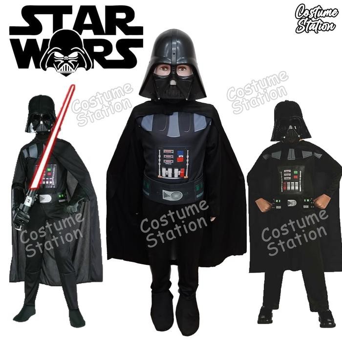 NA6N Kostum Star Wars Darth Vader / Costume Vader Star Wars Anak Laki