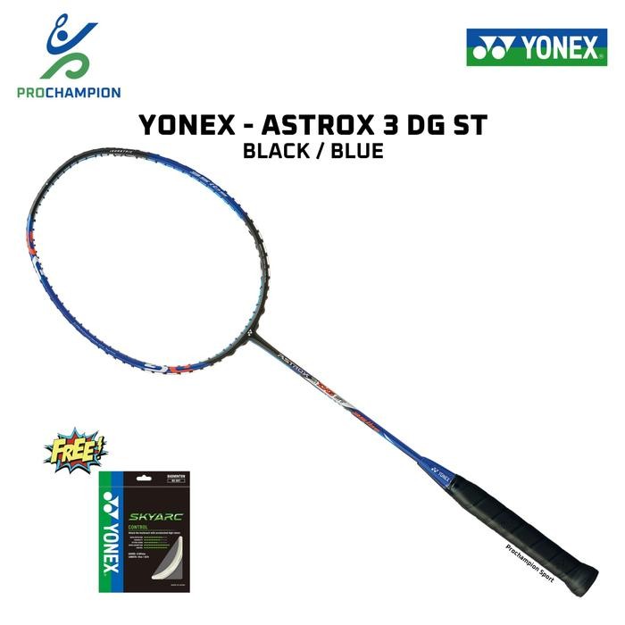 Terbaru Raket Badminton Astrox 3 DG ST 3DG ST 3DGST Black Blue
