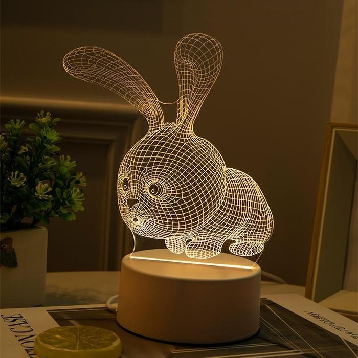 

PPLUS HANGATLAMPU AKRILIK 3D /STEKER + SAKELAR / WARNA KEREN LAMPU KAMAR AESTHETIC / LAMPU MALAM LED