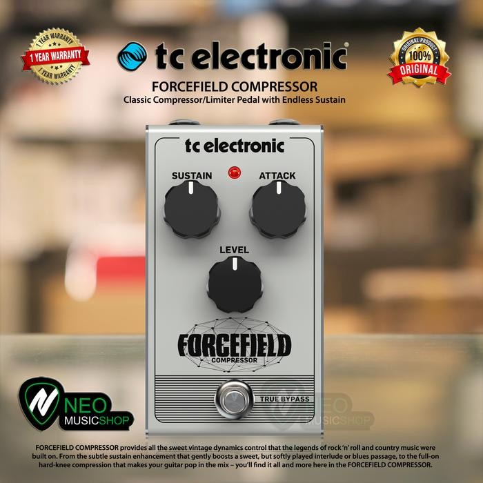

TC ELECTRONIC FORCEFIELD COMPRESSOR CLASSIC COMPRESSOR/LIMITER PEDAL