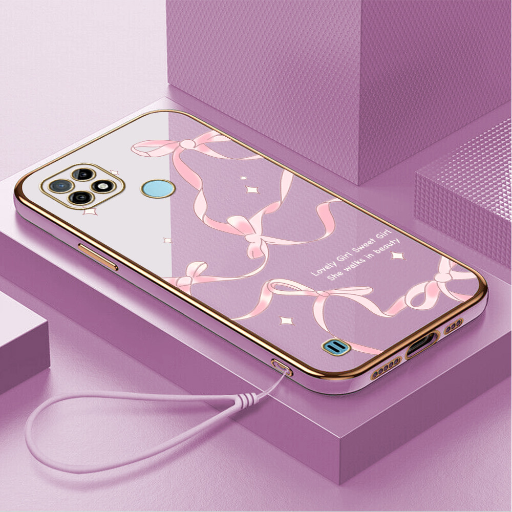 Casing Hp Untuk Realme C21 Lokal Stock Lanyard Gratis Phone Case Softcase Kesing Cassing Soft Sofcas