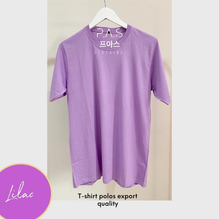 KAOS POLOS LILAC/KAOS WANITA/KAOS PRIA/KAOS UNI - LILAC, L