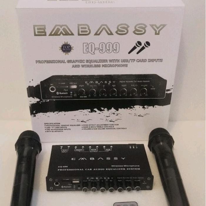 PARAMETRIK EQUALIZER EMBASSY EQ -999 BLUETOOTH KARAOKE 2 MIC EMBASSY EQ-999