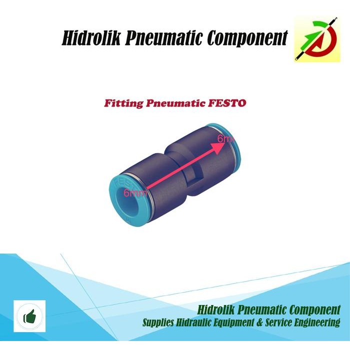 FITTING PNEUMATIC FESTO QS-6MM