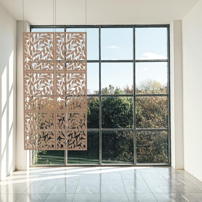 Sekat pembatas Ruangan gantungPartisi Tirai laser kayu