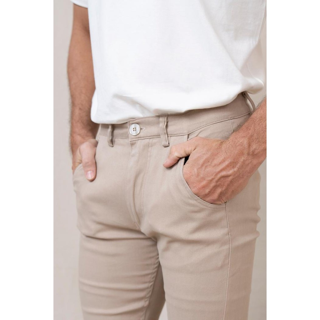 TERLARIS HL MEN CHINO PANTS - KHAKI READY STOCK