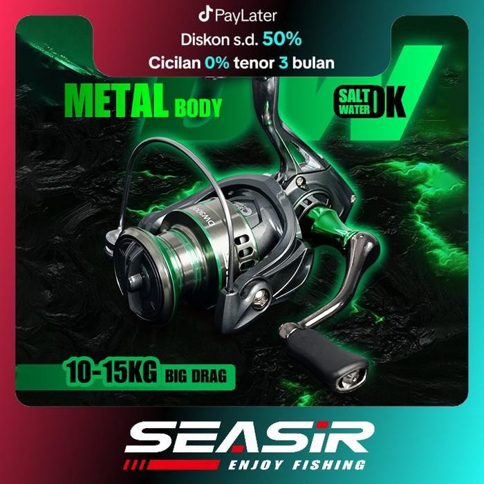 H5_T Official Seasir Dw 1000 7000 Reel Pancing Full Besi Air Laut Tawar Reel Spinning