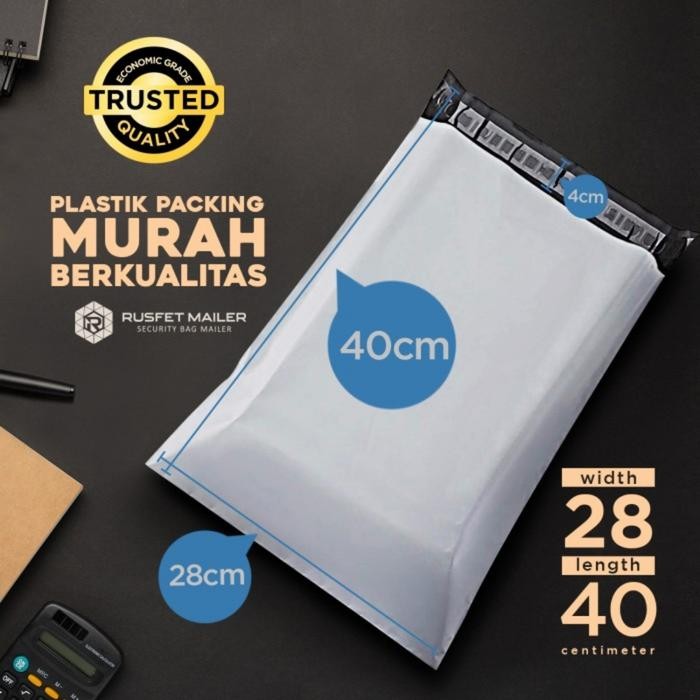 

5WUM Plastik Polimailer Polymailer Amplop Packing Online Putih 28X40