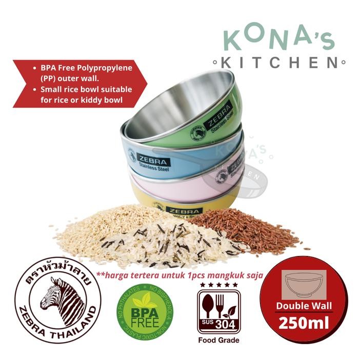 BSKU Zebra Colour Bowl 11 Cm (124004) / Mangkok Stainless