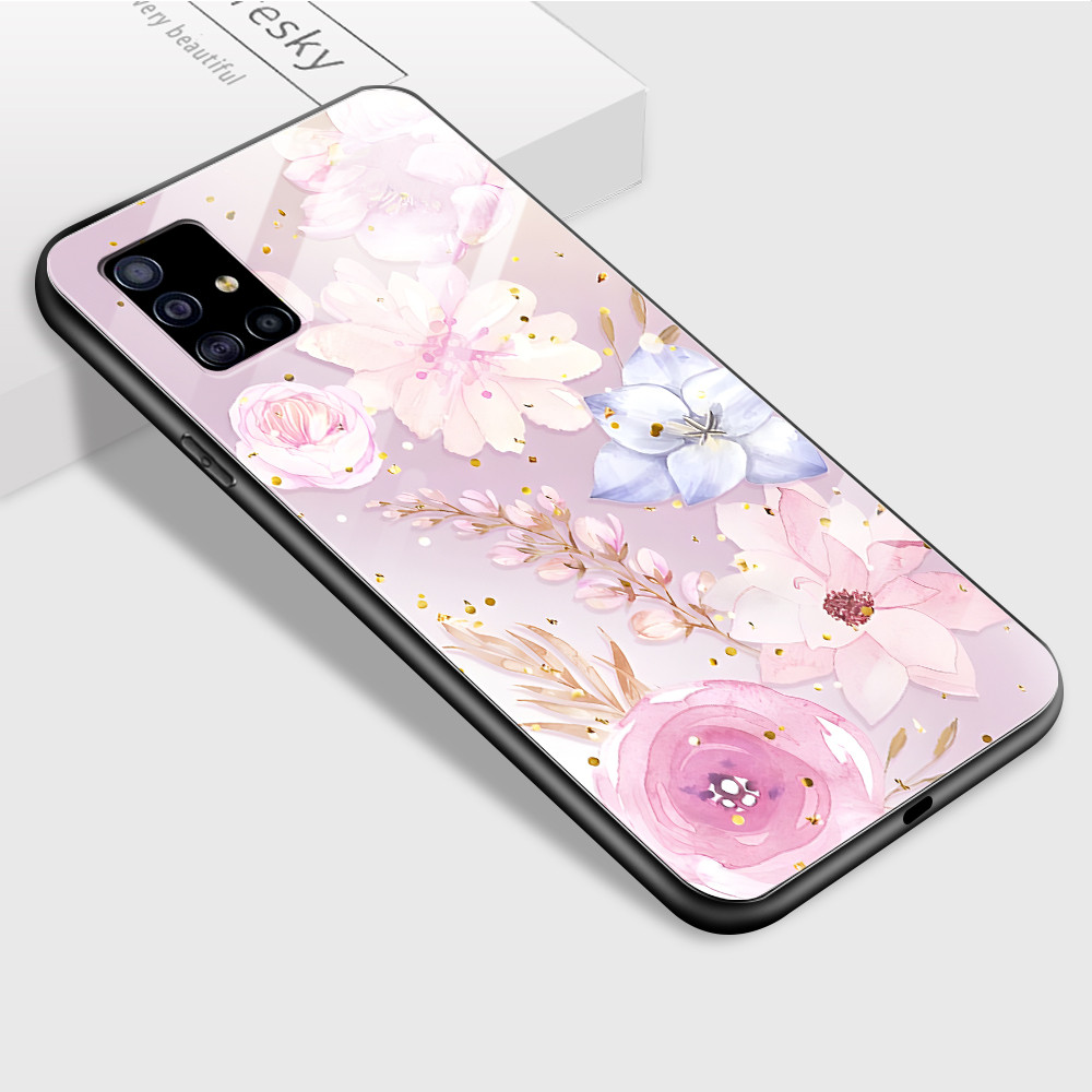 Casing Hp Untuk Compitable With Samsung Galaxy A71 Case Phone Hardcase Cassing Mode Bunga 2002 BL