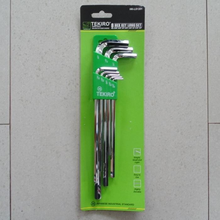 Terbatas Kunci L Set Inchi Tekiro Panjang 8 Pcs (Inchi)